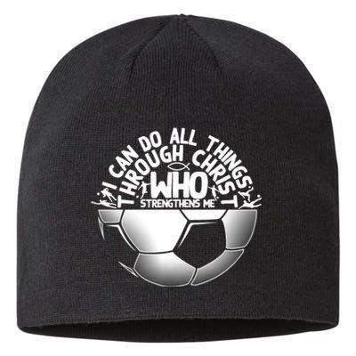 Cute Religious Goalies Best Christian Soccer Gift Sustainable Beanie