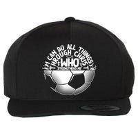 Cute Religious Goalies Best Christian Soccer Gift Wool Snapback Cap