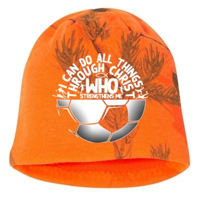 Cute Religious Goalies Best Christian Soccer Gift Kati - Camo Knit Beanie