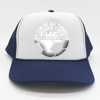 Cute Religious Goalies Best Christian Soccer Gift Trucker Hat