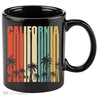 California Retro Gift Surfer Beach Cali Venice Gift 11oz C Handle Ceramic Mug