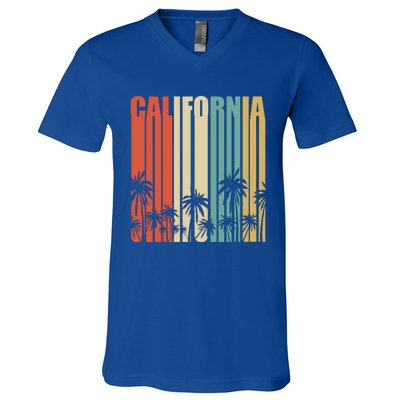 California Retro Gift Surfer Beach Cali Venice Gift V-Neck T-Shirt