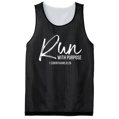 Christian Runner Gift Running Gear Run With Purpose Quote Mesh Reversible Basketball Jersey Tank