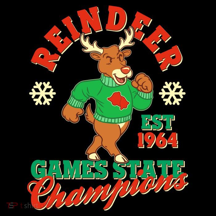 Christmas Reindeer Games State Champions Est 1964 Tall T-Shirt