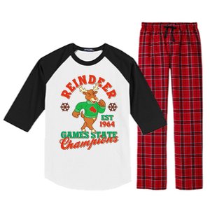 Christmas Reindeer Games State Champions Est 1964 Raglan Sleeve Pajama Set