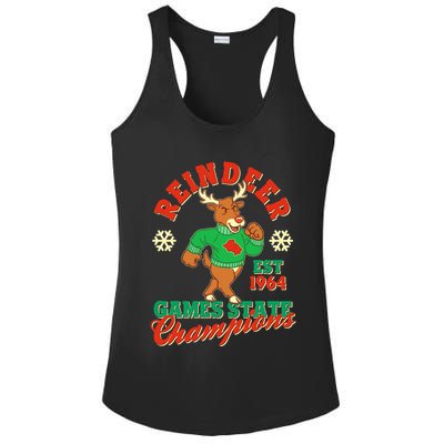 Christmas Reindeer Games State Champions Est 1964 Ladies PosiCharge Competitor Racerback Tank