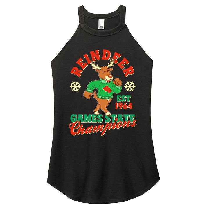 Christmas Reindeer Games State Champions Est 1964 Women's Perfect Tri Rocker Tank