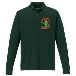 Christmas Reindeer Games State Champions Est 1964 Performance Long Sleeve Polo