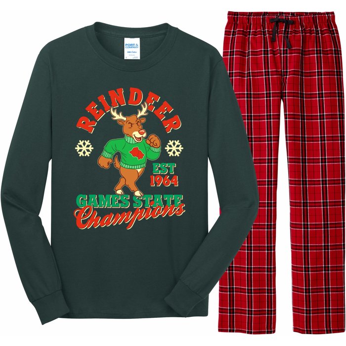 Christmas Reindeer Games State Champions Est 1964 Long Sleeve Pajama Set