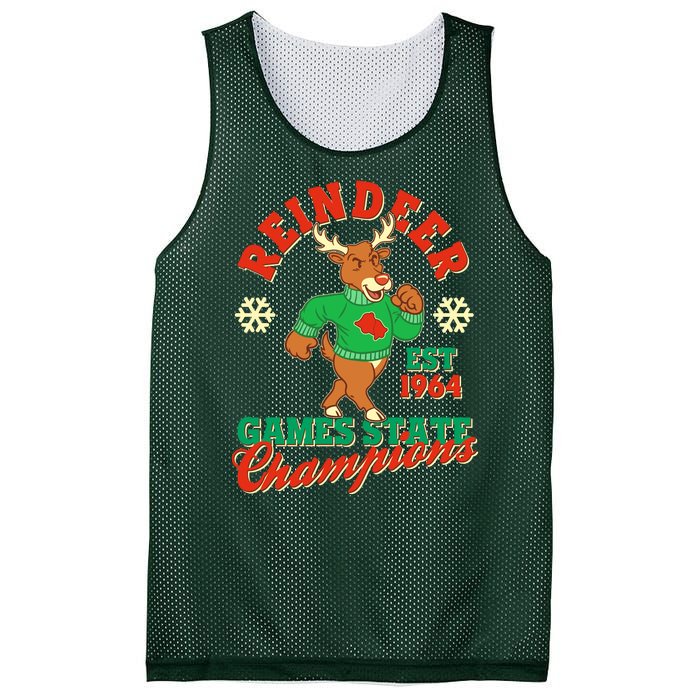 Christmas Reindeer Games State Champions Est 1964 Mesh Reversible Basketball Jersey Tank