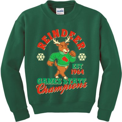 Christmas Reindeer Games State Champions Est 1964 Kids Sweatshirt