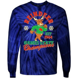 Christmas Reindeer Games State Champions Est 1964 Tie-Dye Long Sleeve Shirt