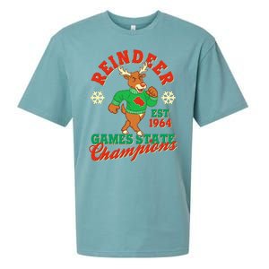 Christmas Reindeer Games State Champions Est 1964 Sueded Cloud Jersey T-Shirt