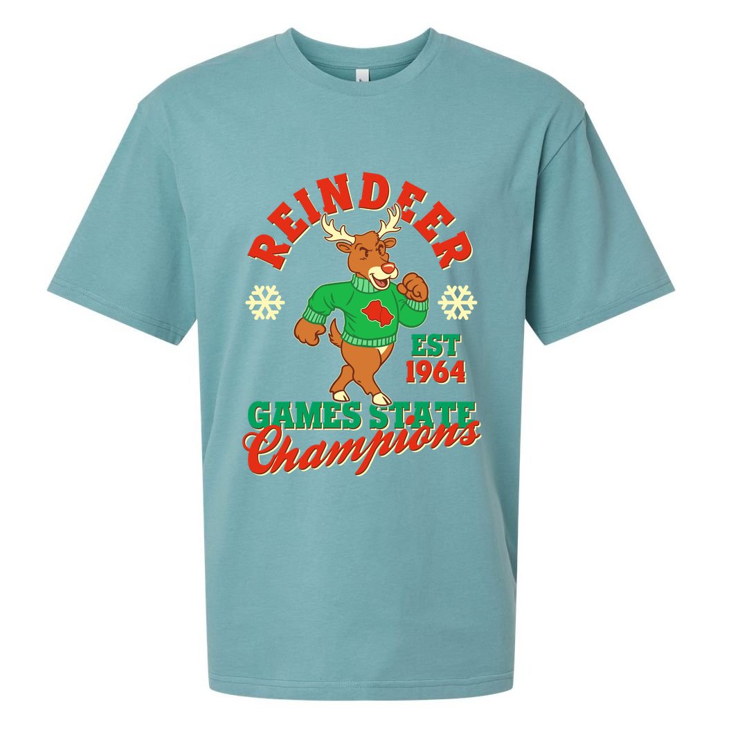 Christmas Reindeer Games State Champions Est 1964 Sueded Cloud Jersey T-Shirt