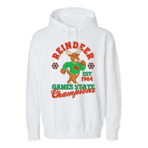 Christmas Reindeer Games State Champions Est 1964 Garment-Dyed Fleece Hoodie