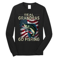 Cute Real Grandpas Go Fishing Largemouth Bass Long Sleeve Shirt