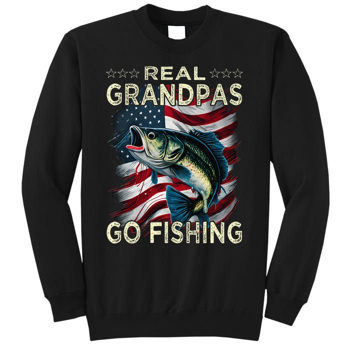 Cute Real Grandpas Go Fishing Largemouth Bass Sweatshirt