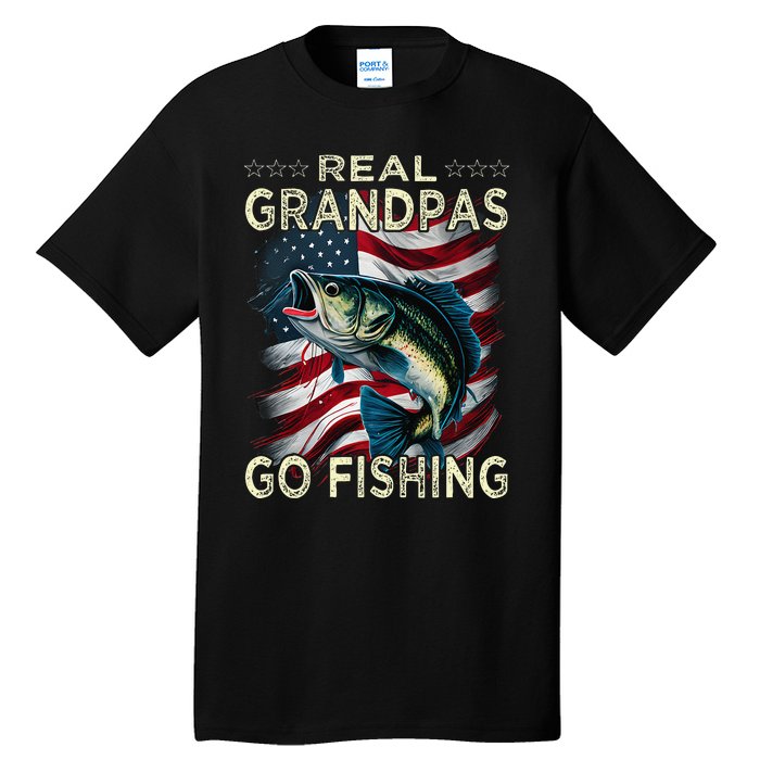 Cute Real Grandpas Go Fishing Largemouth Bass Tall T-Shirt