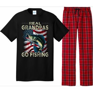 Cute Real Grandpas Go Fishing Largemouth Bass Pajama Set