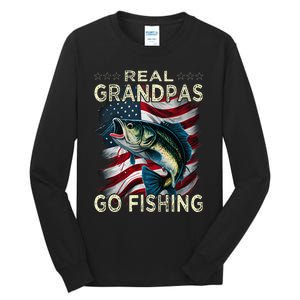 Cute Real Grandpas Go Fishing Largemouth Bass Tall Long Sleeve T-Shirt