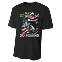 Cute Real Grandpas Go Fishing Largemouth Bass Performance Sprint T-Shirt