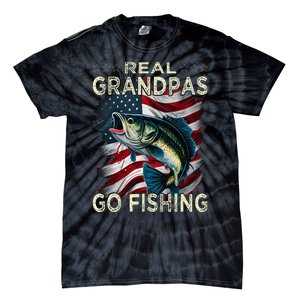 Cute Real Grandpas Go Fishing Largemouth Bass Tie-Dye T-Shirt