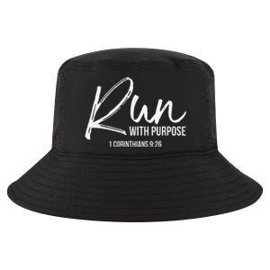 Christian Runner Gift Running Gear Run With Purpose Quote Cool Comfort Performance Bucket Hat