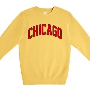 Chicago Retro Gift Premium Crewneck Sweatshirt