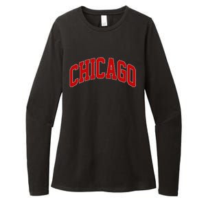 Chicago Retro Gift Womens CVC Long Sleeve Shirt