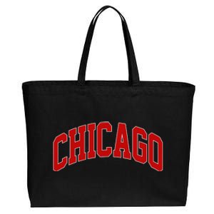 Chicago Retro Gift Cotton Canvas Jumbo Tote