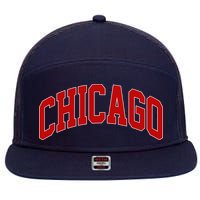 Chicago Retro Gift 7 Panel Mesh Trucker Snapback Hat