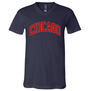 Chicago Retro Gift V-Neck T-Shirt