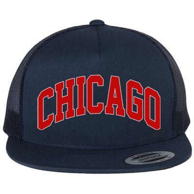 Chicago Retro Gift Flat Bill Trucker Hat