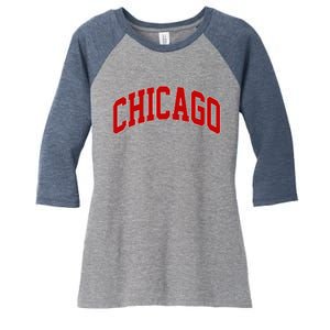 Chicago Retro Gift Women's Tri-Blend 3/4-Sleeve Raglan Shirt