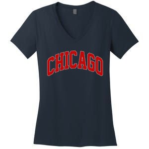 Chicago Retro Gift Women's V-Neck T-Shirt