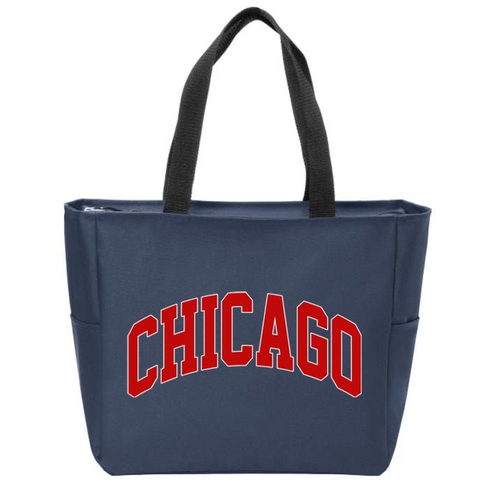 Chicago Retro Gift Zip Tote Bag