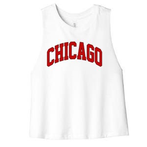 Chicago Retro Gift Women's Racerback Cropped Tank