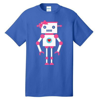 Cute Robot Girl Robots Tall T-Shirt