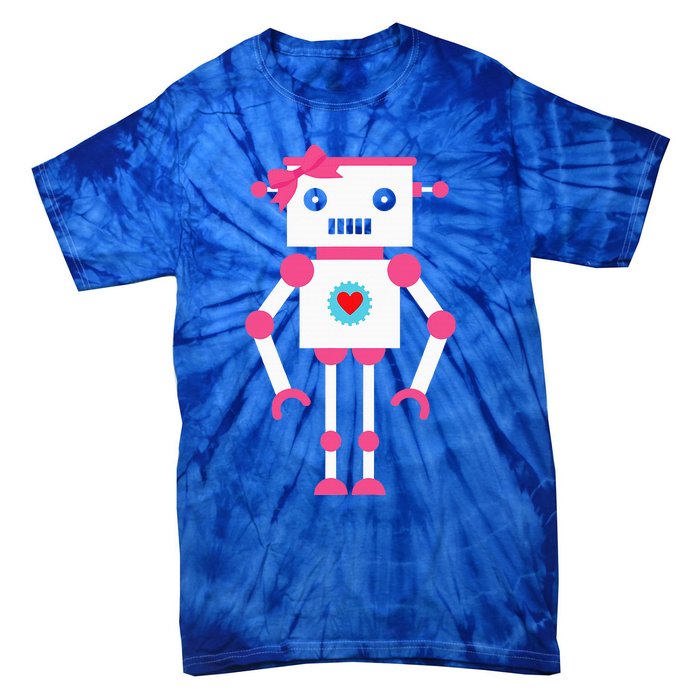 Cute Robot Girl Robots Tie-Dye T-Shirt