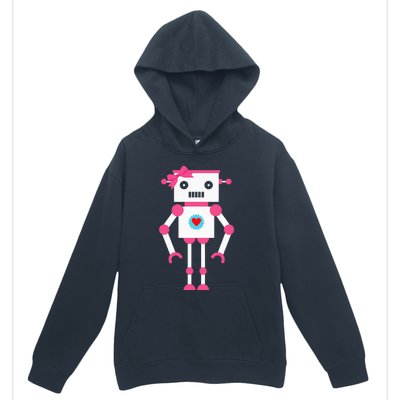 Cute Robot Girl Robots Urban Pullover Hoodie