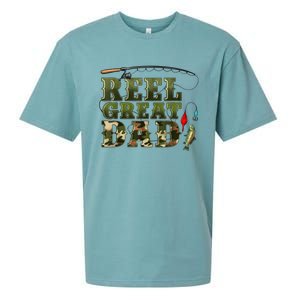 Camouflage Reel Great Dad Fishing Happy Fathers Day Sueded Cloud Jersey T-Shirt