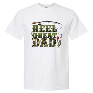 Camouflage Reel Great Dad Fishing Happy Fathers Day Garment-Dyed Heavyweight T-Shirt