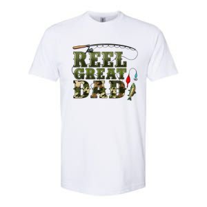 Camouflage Reel Great Dad Fishing Happy Fathers Day Softstyle CVC T-Shirt