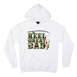 Camouflage Reel Great Dad Fishing Happy Fathers Day Hoodie