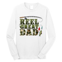 Camouflage Reel Great Dad Fishing Happy Fathers Day Long Sleeve Shirt