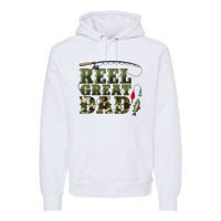 Camouflage Reel Great Dad Fishing Happy Fathers Day Premium Hoodie