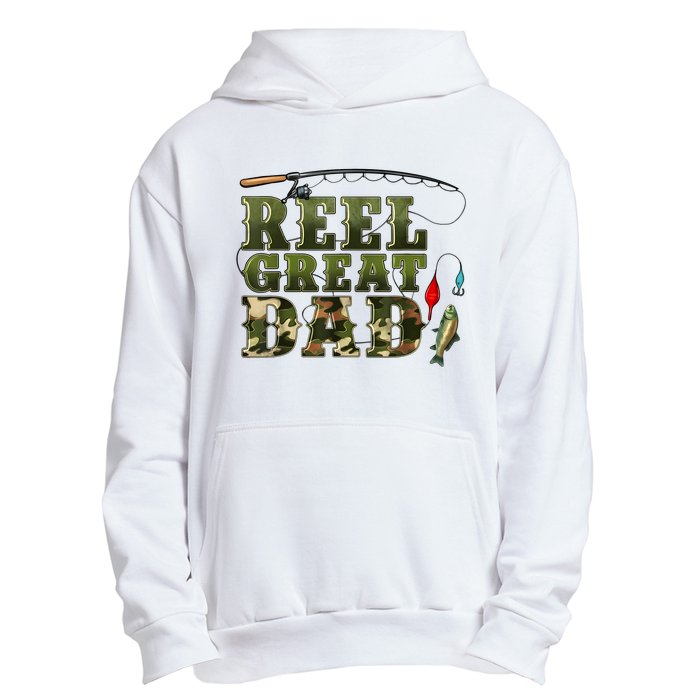 Camouflage Reel Great Dad Fishing Happy Fathers Day Urban Pullover Hoodie