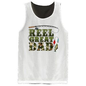 Camouflage Reel Great Dad Fishing Happy Fathers Day Mesh Reversible Basketball Jersey Tank