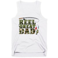 Camouflage Reel Great Dad Fishing Happy Fathers Day Tank Top