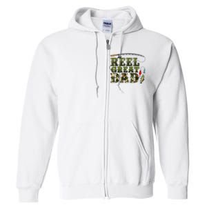 Camouflage Reel Great Dad Fishing Happy Fathers Day Full Zip Hoodie